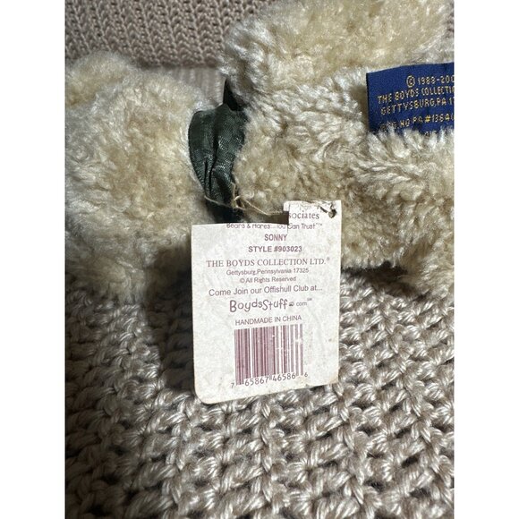 Boyds Bears Sonny Plush Smile Face CHEER UP Teddy Bear Beige Stuffed Toy 8" - Picture 10 of 11